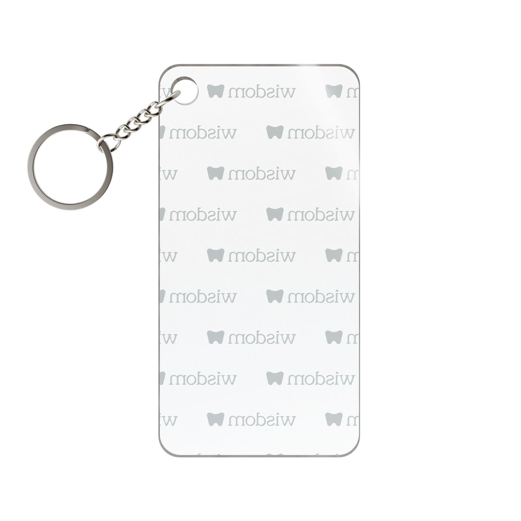 Wisdom Pattern Keychain Charm — Inspirational Word Keyring