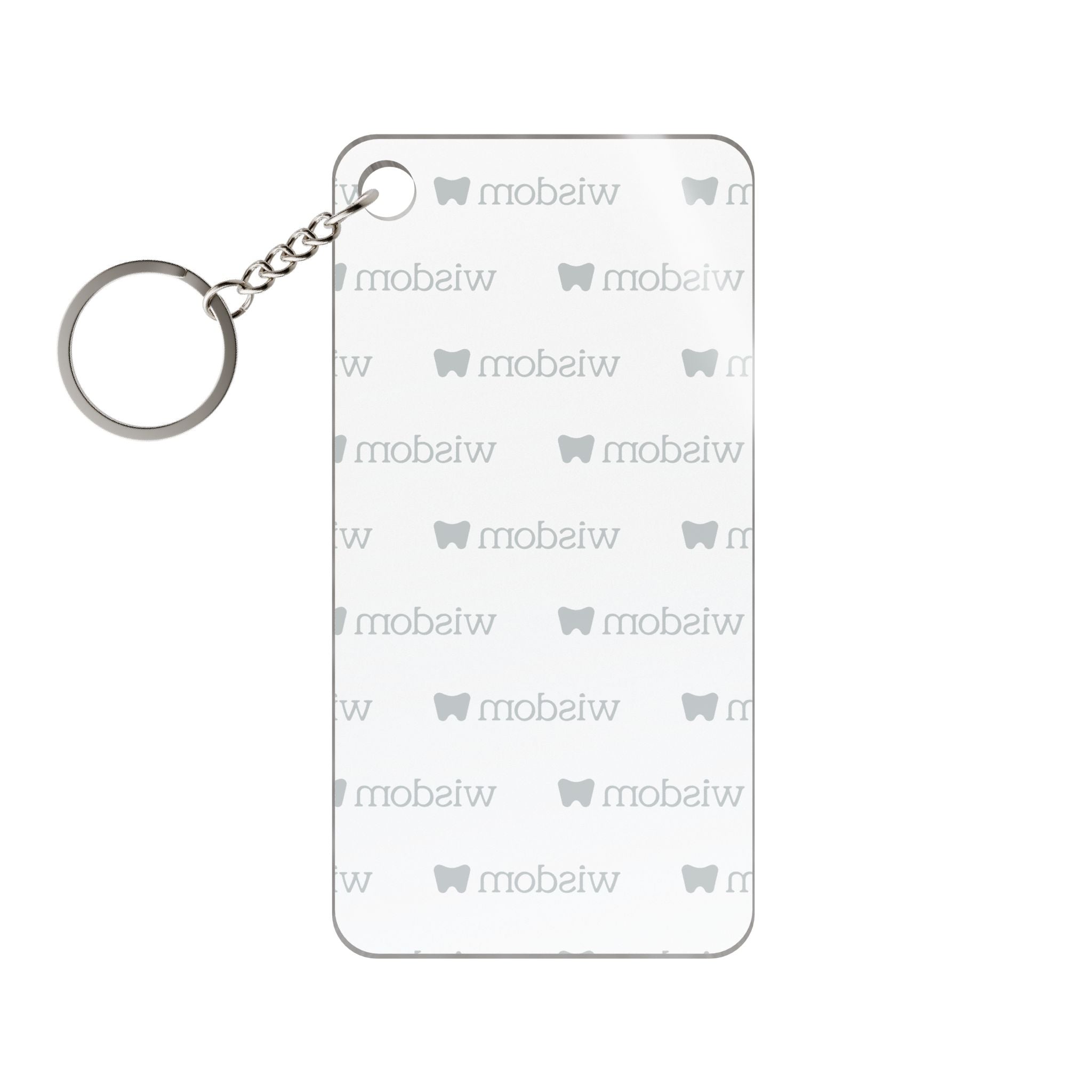 Wisdom Pattern Keychain Charm — Inspirational Word Keyring