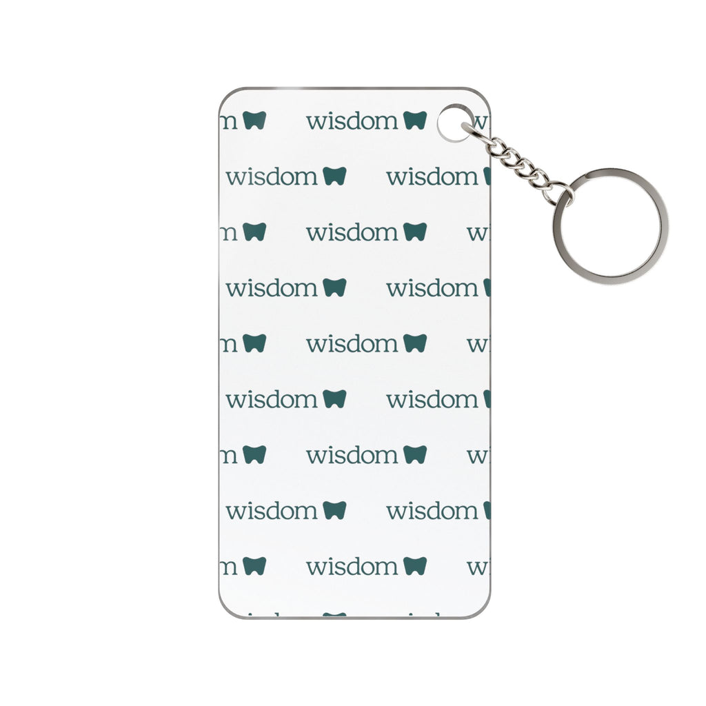 Wisdom Pattern Keychain Charm — Inspirational Word Keyring